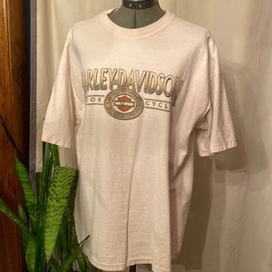 Rib knit Harley Davidson T-shirt